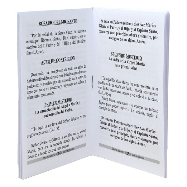 ValuueMax - Novena Devocionario del Migrante Spanish Language Book of Prayers #VM-86035 - Image 4
