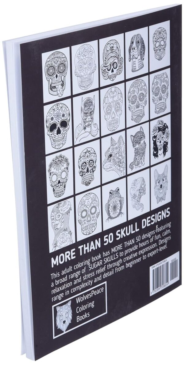 Coloring Book for Adults: Dia de Los Muertos Books Sugar Skulls Day of the Dead Skull Art 50 Plus Designs for Anti-Stress and Relaxation Single-sided Pages Resist Bleed-Through - Image 3
