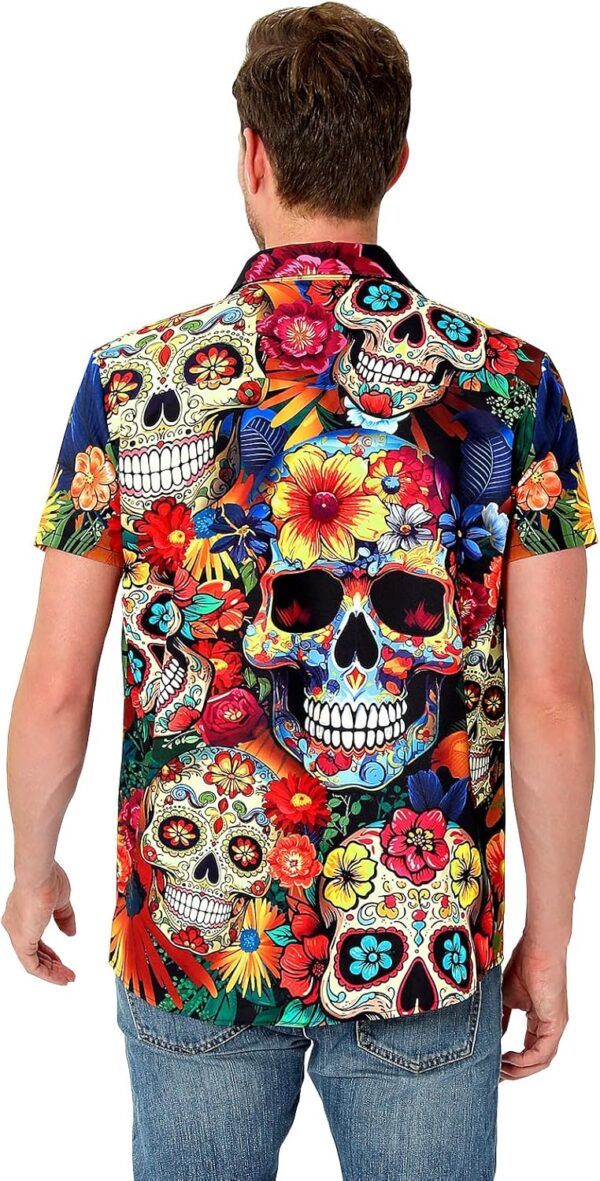 Men's Novelty Short Sleeve Button Down Shirts - Image 5