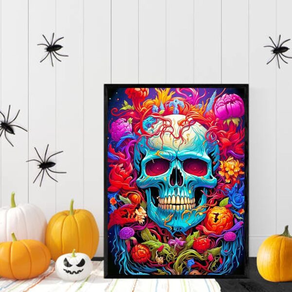 Imartful Skull Diamond Art Kits for Adults - Sugar Skull Diamond Painting Kit - Full Dill Skull Diamond Art Painting Kits - Craft Kits Diamond Painting for Wall Home Decor Sugar Skull Decor - Image 6