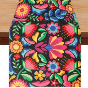 Dia De Los Muertos Ofrenda, Day of The Dead Decoration, Mexican Table Runner 72 Inches Long, Fiesta Party Altar Decor, Zarape Serape for Home Table