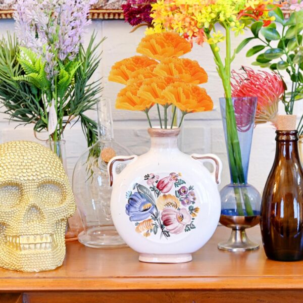Veramz 50Pcs Marigold Flowers Dia De Los Muertos Decorations Silk Marigold Flowers Heads Bulk Fake Artificial Flowers for Day of The Dead Decorations DIY Marigold Garland Making Wreath Decor - Image 4