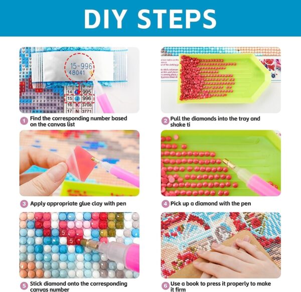 DIY 5D Diamond Art Kits for Adults Day of The Dead Mexican Fiesta Sugar Skull Graphic Día DE Los Muertos Costumes Fiesta Crystal Paintings 12x16inch … - Image 2