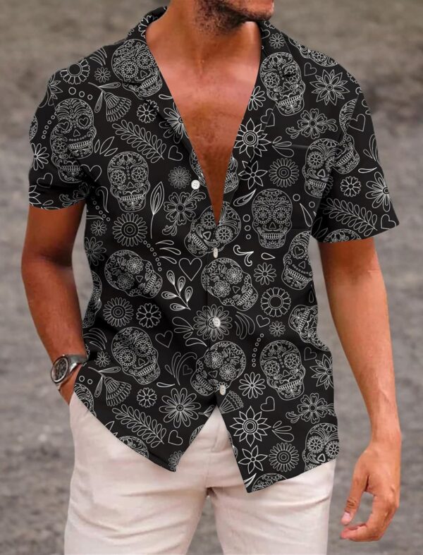 KYKU Mexico Shirt for Men Funny Beach Shirts Hawaiian Button Down Short Sleeve - Image 6