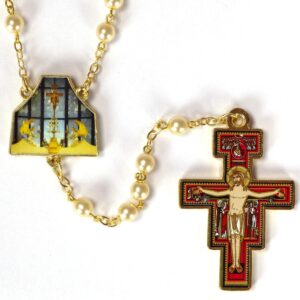EWTN Our Lady of The Angels Chapel Pearl Bead Rosary