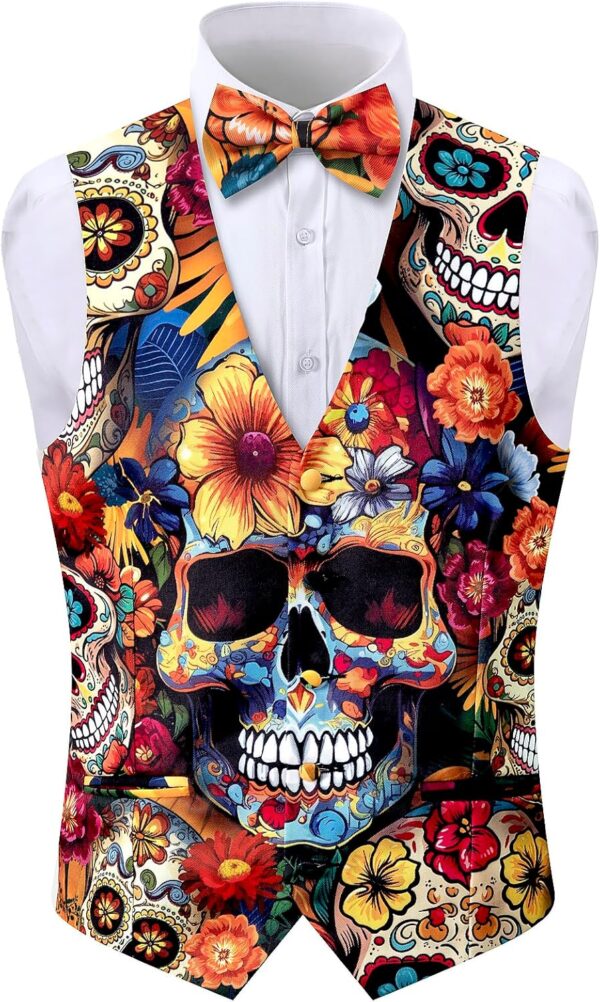 LINOCOUTON Men's Festival Suit Vest with Bow Tie - Image 2