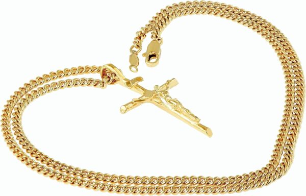 LIFETIME JEWELRY Classic Cross Necklace Chain for Men & Women 24k Real Gold Plated - Image 8