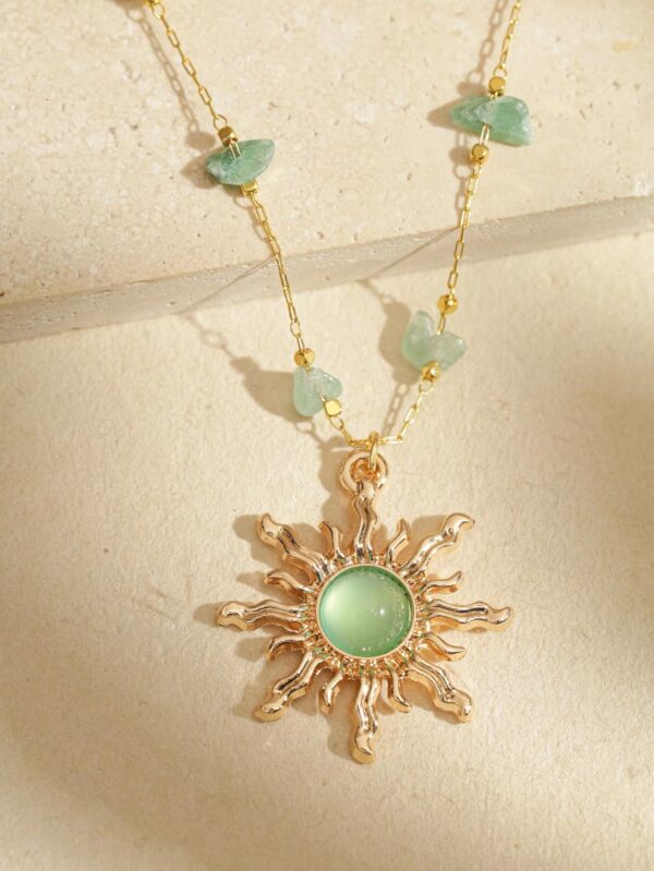 Sacina Sun Choker Necklace, Natural Crystal Necklace, Boho Hippie Jewelry, Christmas Jewelry Gift For Women - Image 7
