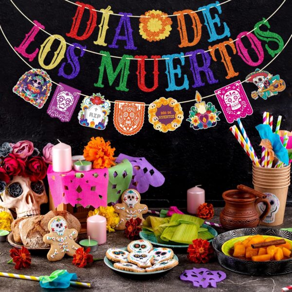 Dia De Los Muertos Banner, Day of The Dead Party Decor, Dia De Los Muertos Decorations, Day of the Dead Party Decorations, Pre-assembled - Image 7
