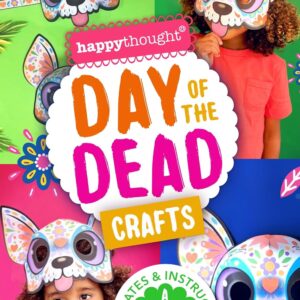 DAY OF THE DEAD CRAFTS: Make a Calavera Dog mask to celebrate The Day of the Dead! (Happythought craft workbooks Book 6)