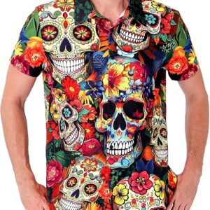 Men's Novelty Short Sleeve Button Down Shirts