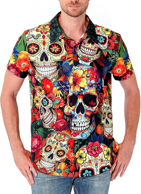 Men's Novelty Short Sleeve Button Down Shirts