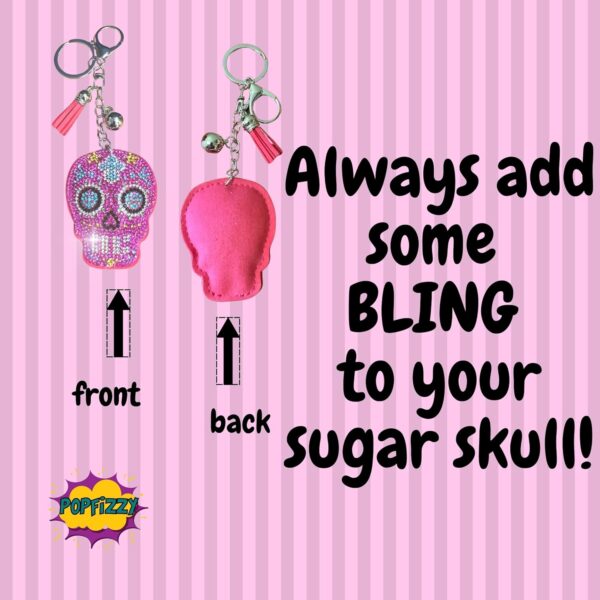 Popfizzy Rhinestone Keychains for Women and Girls, Bling Backpack Keyring, Cute Purse Charms, Cool Key Fob, Fun Keychain Gift - Image 3
