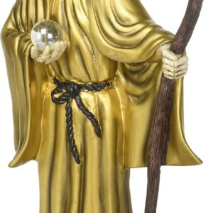 12 Inch Gold Santa Muerte Saint Death Grim Reaper Statue Figurine