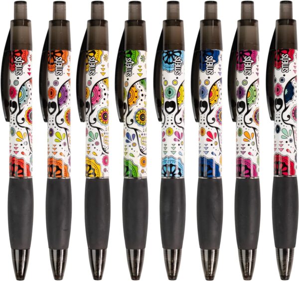 Sugar Skull Smens (2 Pack) - Scented Pens, Black Ink, Medium Point - 8 Count - Image 5