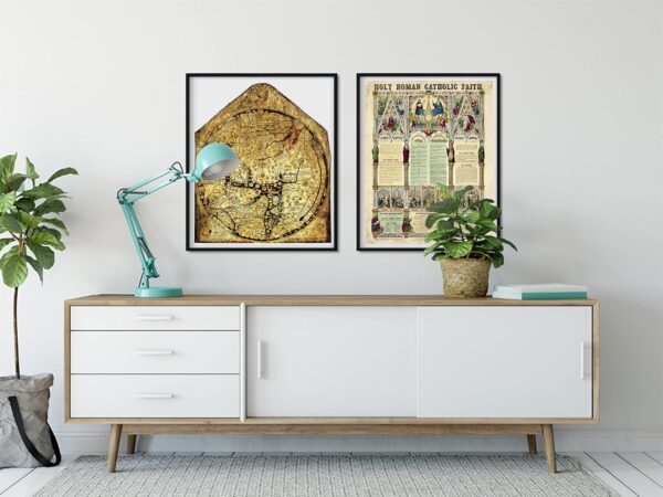 Holy Roman Catholic Faith Gifts Women Men - 1870 Spiritual Religious Wall Art Decor Home Classroom Decorations - 16x20 - Artwork Spirit Poster Bible Verses, Prayer Ten Commandments - Image 7