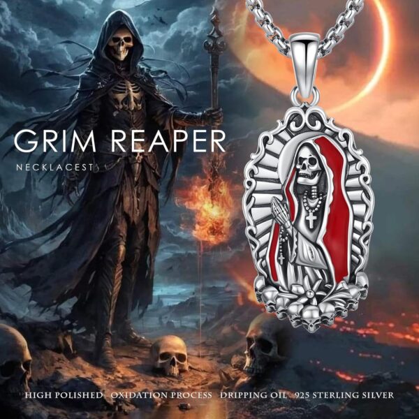 Patron Saint Necklace 925 Sterling Silver Amulet Necklace Religious Jewelry for Men Women - Image 5