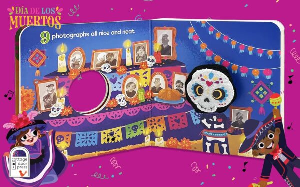 Dia de los Muertos, Day of the Dead Children's Finger Puppet Board Book, Ages 1-4 - Image 2