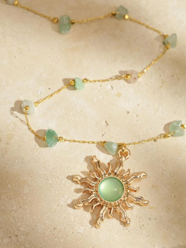 Sacina Sun Choker Necklace, Natural Crystal Necklace, Boho Hippie Jewelry, Christmas Jewelry Gift For Women - Image 6