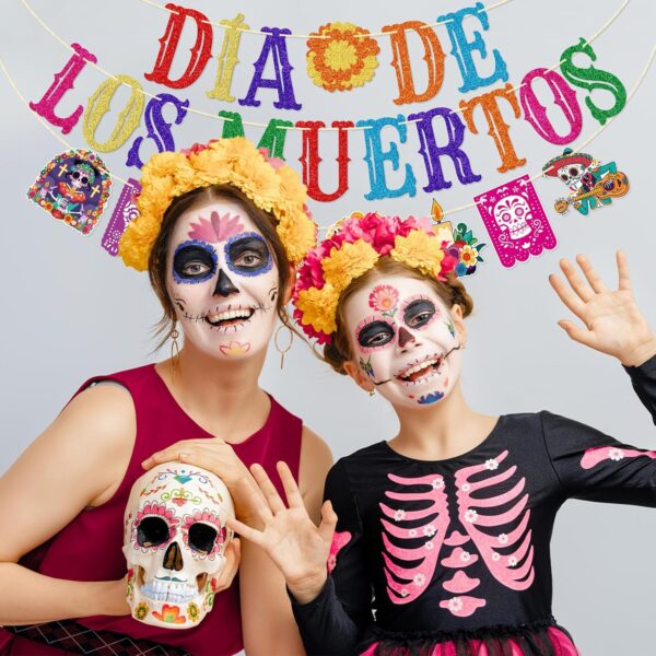 Dia De Los Muertos Banner, Day of The Dead Party Decor, Dia De Los Muertos Decorations, Day of the Dead Party Decorations, Pre-assembled - Image 4