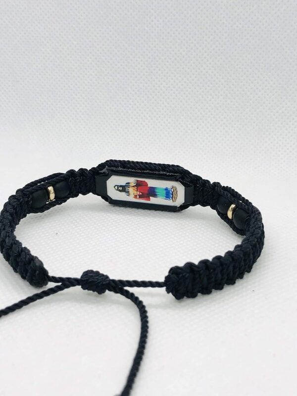Santuario Jewelry Handmade Holy Death Black bracelet Santa Muerte 7 potencias pulsera reversible doble hecha a mano - Image 5