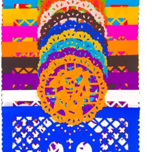 Dia de Muertos / Day of the Dead, 30 Frontales and 10 Small Round Placemats, Altar de Ofrendas Decoration, Tissue Mexican Papel Picado.
