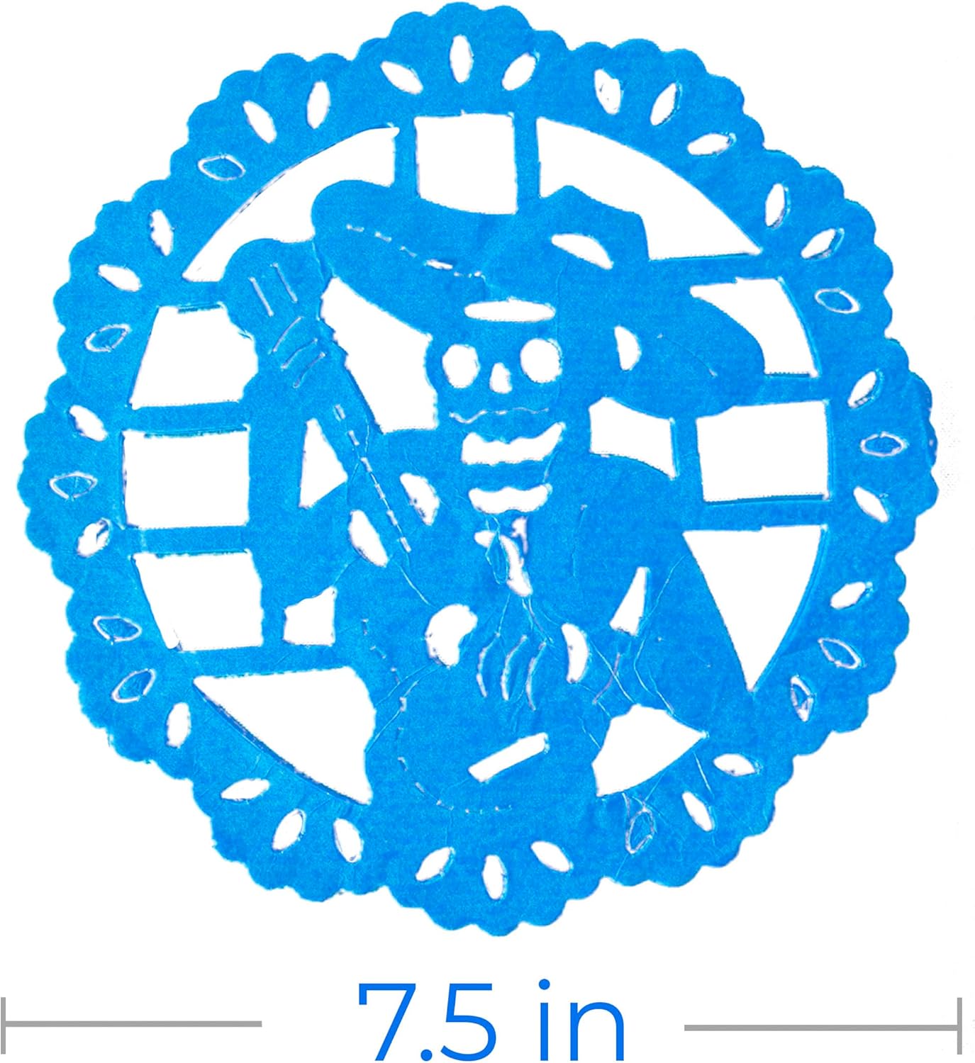 Dia de Muertos / Day of the Dead, 30 Frontales and 10 Small Round Placemats, Altar de Ofrendas Decoration, Tissue Mexican Papel Picado. - Image 4