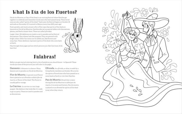 Día de los Muertos Coloring Book for Kids: Day of the Dead Coloring Fun - Image 4