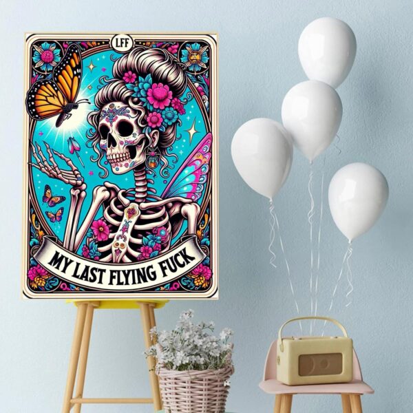 Meothan Skull Diamond Art Kits for Adults-Skull Last Flying Diamond Painting Kits for Adults Beginners, 5D DIY Full Drill Round Rhinestone Gem Art Crafts Paintings for Home Wall Decor 12"x16" - Image 2