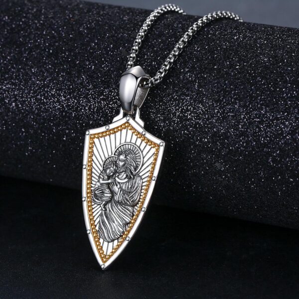 Gold Religious Necklace for Men Saint Michael/Christopher/Judas/Benedict/Joseph/Jude Pendant Religious Jewelry Gifts for Talisman Amulet - Image 2