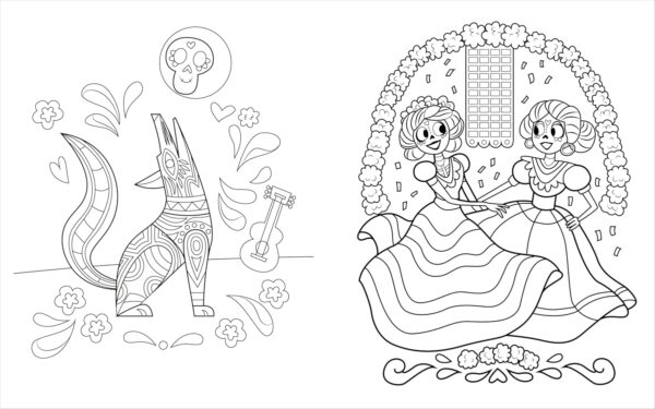 Día de los Muertos Coloring Book for Kids: Day of the Dead Coloring Fun - Image 3