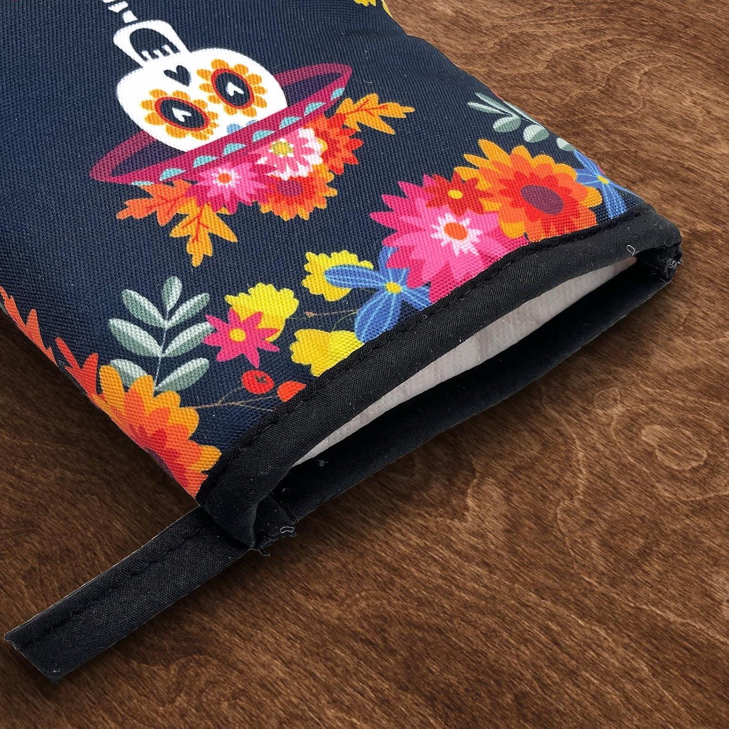 Dia De Los Muertos Mexican Day Skull Mini Silicone Oven Mitts, Heat Slip Resistant Kitchen Gloves 2-Pack Set, Soft Short Small Oven Mittens Pot Holders for Baking Grilling Barbecue Microwave Gift - Image 3