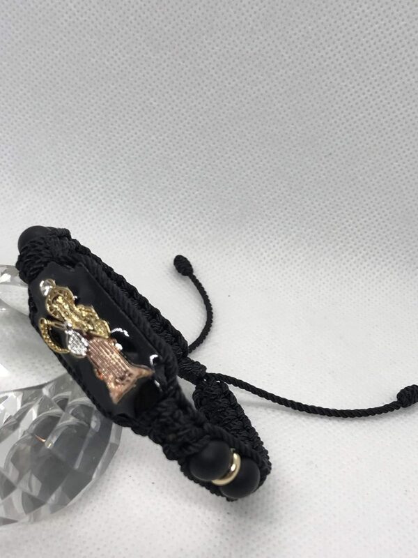 Santuario Jewelry Handmade Holy Death Black bracelet Santa Muerte 7 potencias pulsera reversible doble hecha a mano - Image 3