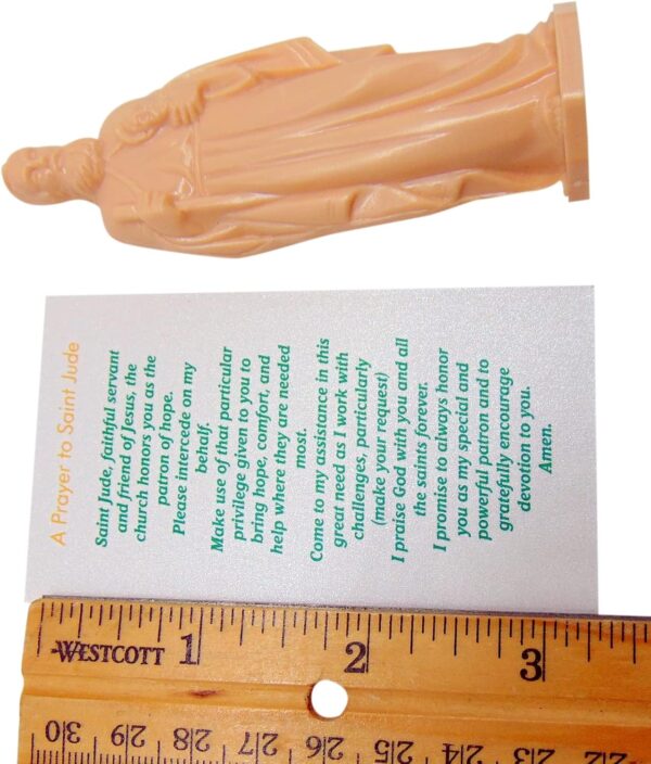Westmon Works St Jude Prayer for Lost or Hopeless Causes with Holy Card with Patron Saint Novena Prayer and Small Plastic Statue Figurine - Image 4