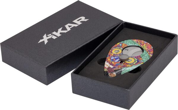 Xikar Xi2 Cigar Cutter Calavera Global NFT Gallery Series Dia de Los Muertos Sugar Skull Art Portrait Double Guillotine Action 440 Stainless Steel Blades Cuts 54 to 60 Ring Gauge Cigars - Image 7
