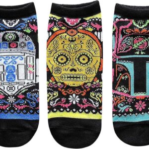 STAR WARS Sugar Skull Ornate Juniors/Womens 5 Pack Ankle Socks Size 4-10
