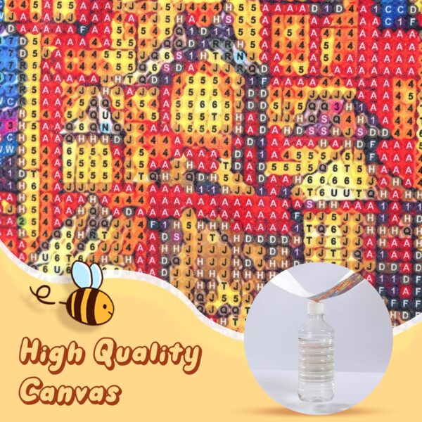 QACEYID 5D Diamond Art Painting Kits Cute Sugar Skull Woman Surrounded by Roses DIY Round Full Drill Diamond Paint by Diamond Number Kits for Beginners Crystal Cross Stitch Wall Decoration 30x40cm - Image 5