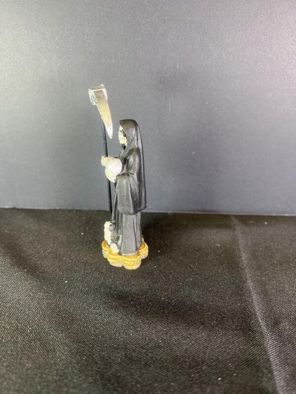 3" Inch Santa Muerte Skull Coin Base Figure Black, Mini - Image 2