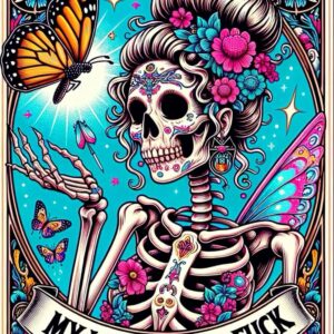 Meothan Skull Diamond Art Kits for Adults-Skull Last Flying Diamond Painting Kits for Adults Beginners, 5D DIY Full Drill Round Rhinestone Gem Art Crafts Paintings for Home Wall Decor 12"x16"