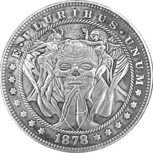 Santa Muerte Novelty V8 Good Luck Heads & Tails Vintage Novelty Hobo Token Coin