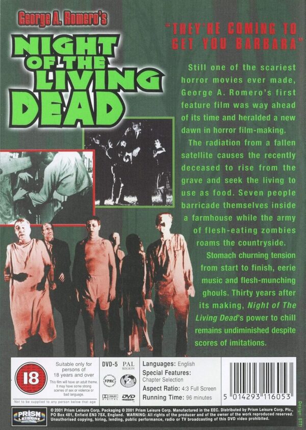 Trilogy of the Dead Region 2 Night of the Living Dead 30th Anniversary Version / Dawn of the Dead / Day of the Dead / Document of the Dead / Night of the Living Dead Documentary - Image 2