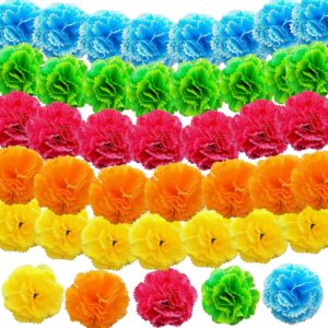 Marigold Flower Heads 50 pcs Halloween Faux Marigold Flower Day of The Dead Decoration for Mexican Party Cinco de Mayo Wedding Party Diwali Home Decor Dia De Los Muertos Decor