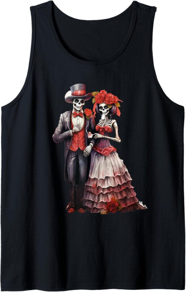 Sugar Skull Mexican Catrina Cinco De Mayo Dia De Los Muertos Tank Top