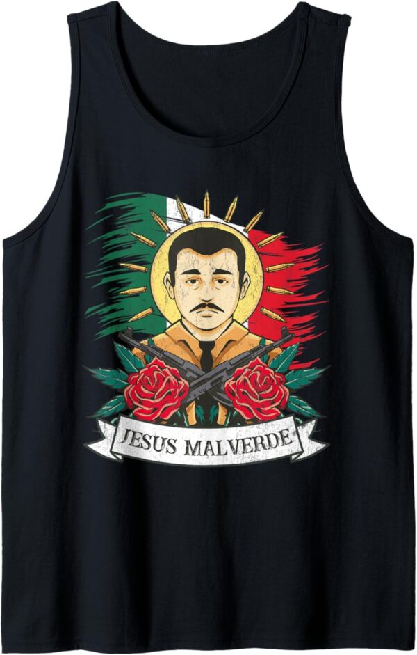 Jesus Malverde Sinaloa Mexico, Jesus Malverde Tank Top