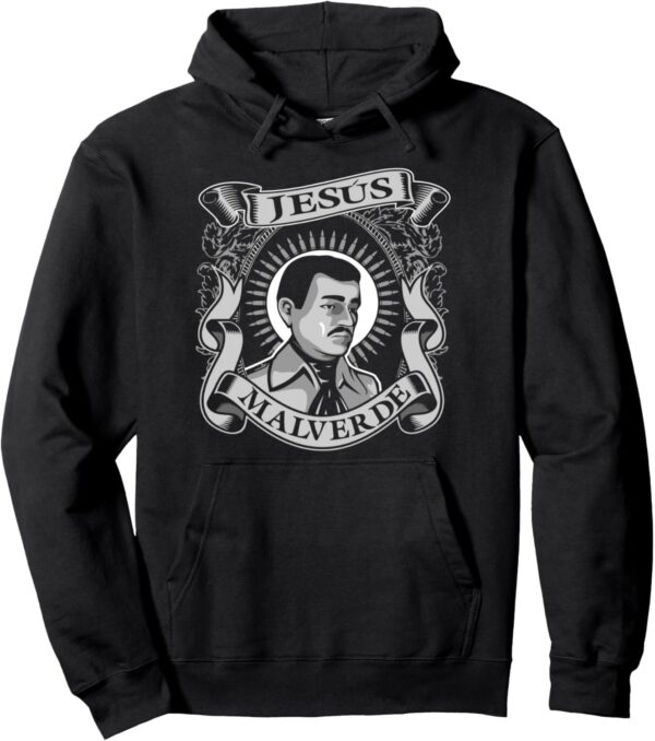 Jesus Malverde Hoodie Mexican Hero Angel Of The Poor Pullover Hoodie