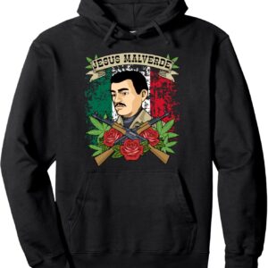 Jesus Malverde Hoodie For Women & Men Gifts Jesus Malverde Pullover Hoodie