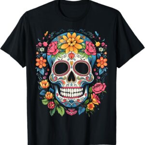 De Los Muertos Day of the Dead Sugar Skull Halloween Women T-Shirt